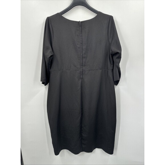 Torrid Sheath Dress Plus Size 20 Back Short Sleeve Faux Wrap Lace Party Chic - Picture 4 of 9